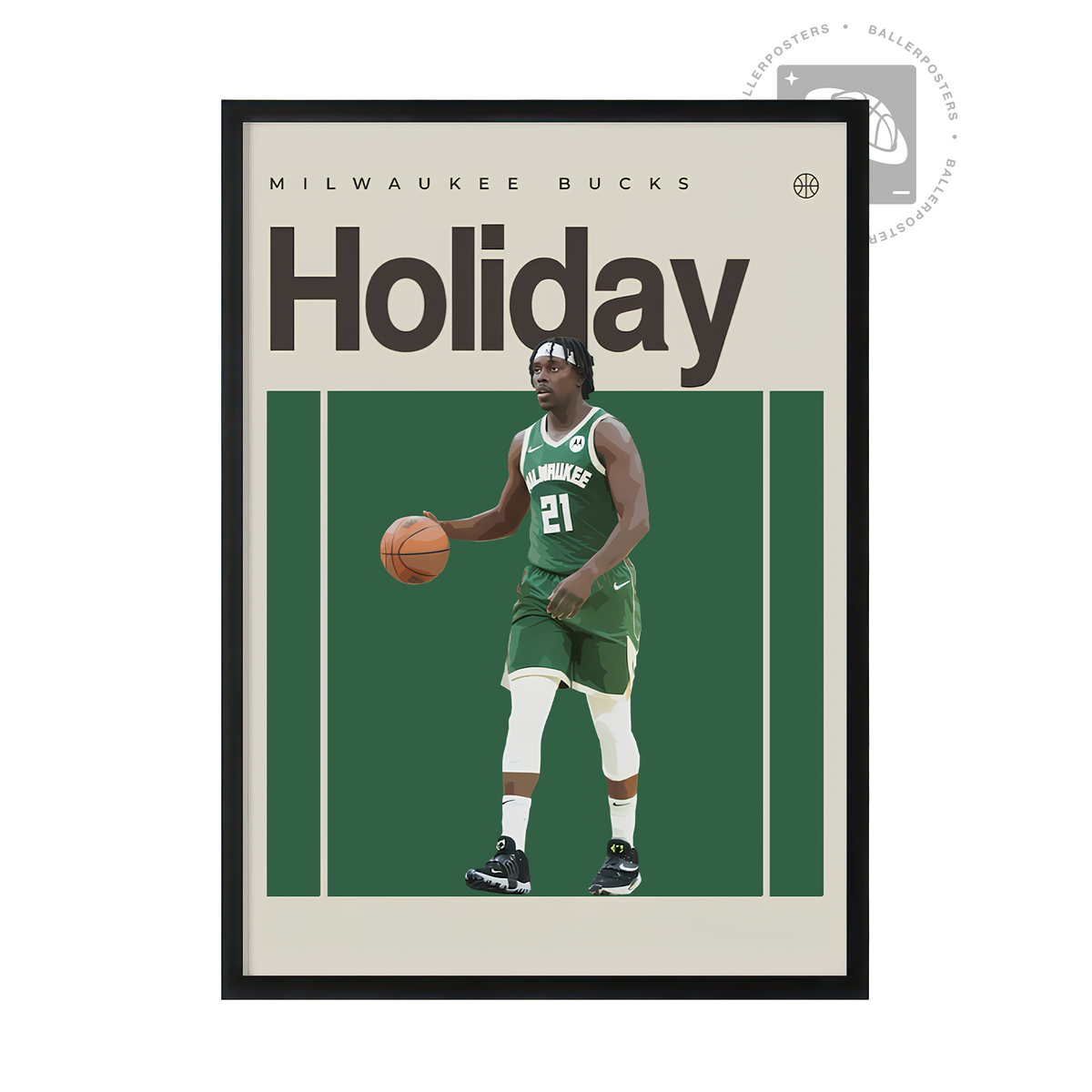 Jrue Holiday, Milwaukee Bucks Poster