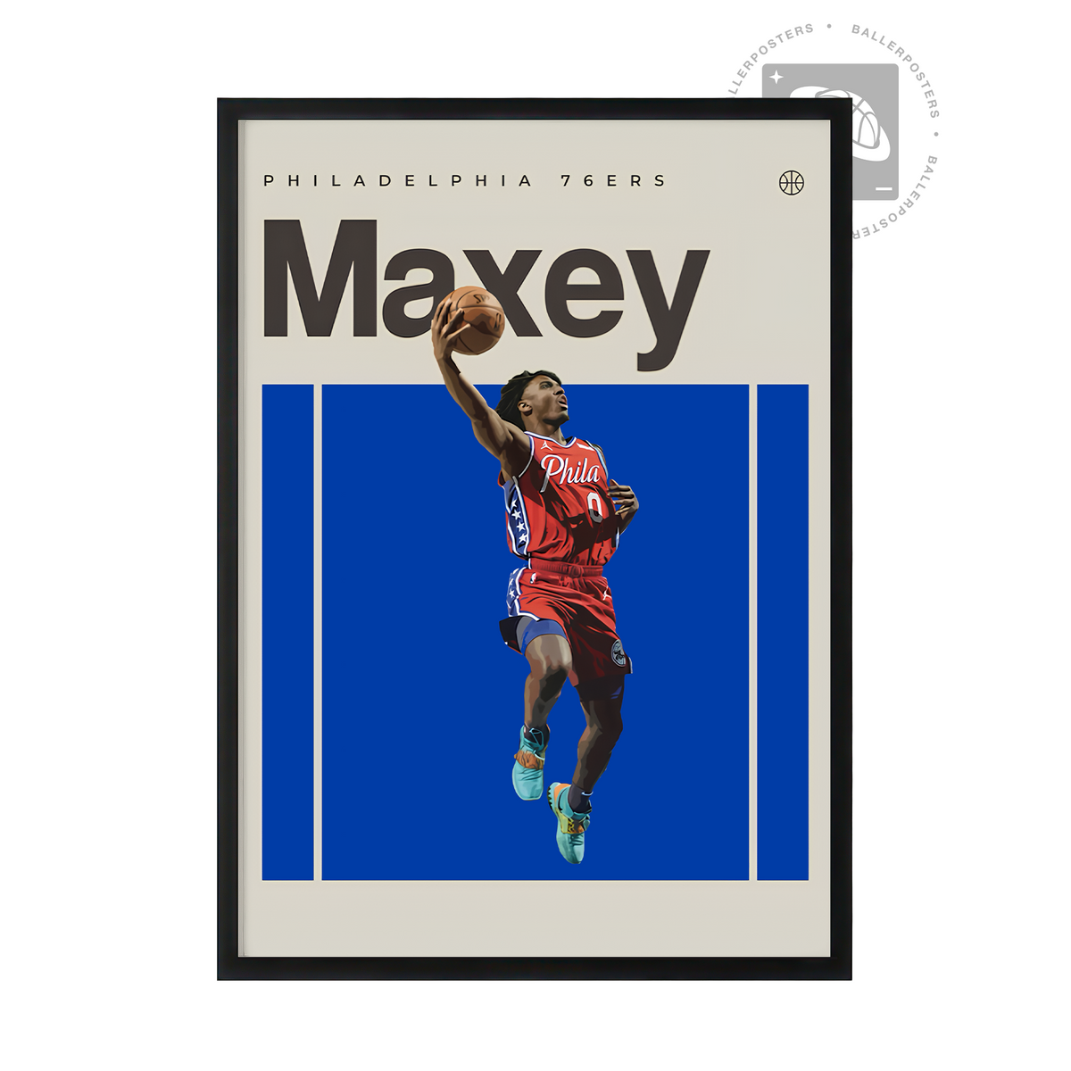 Tyrese Maxey, Philadelphia 76ers Poster