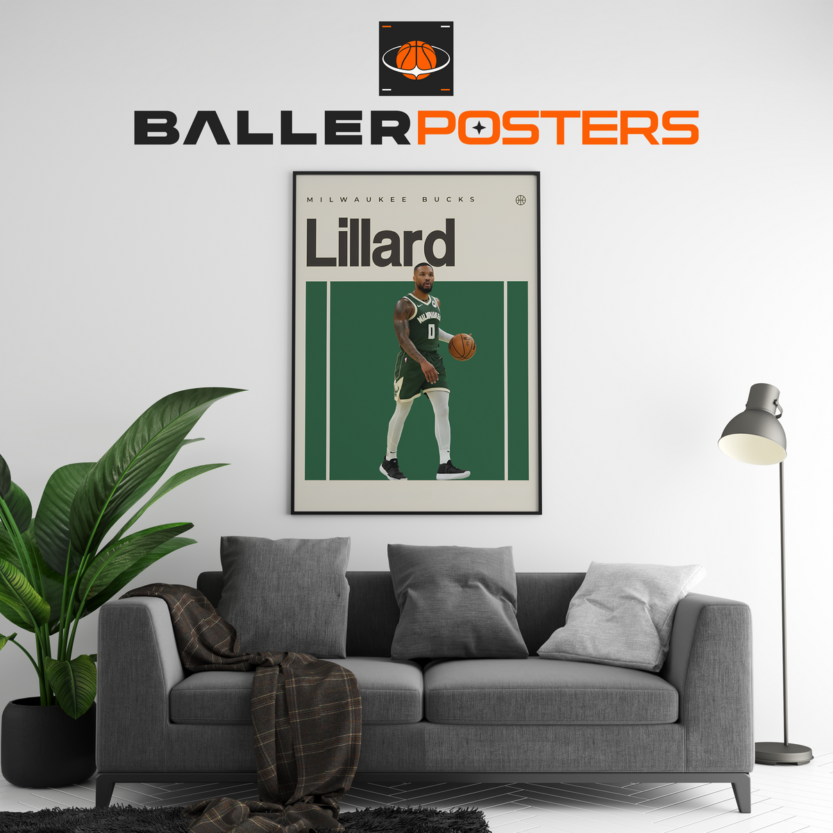 Damian Lillard, Milwaukee Bucks Poster