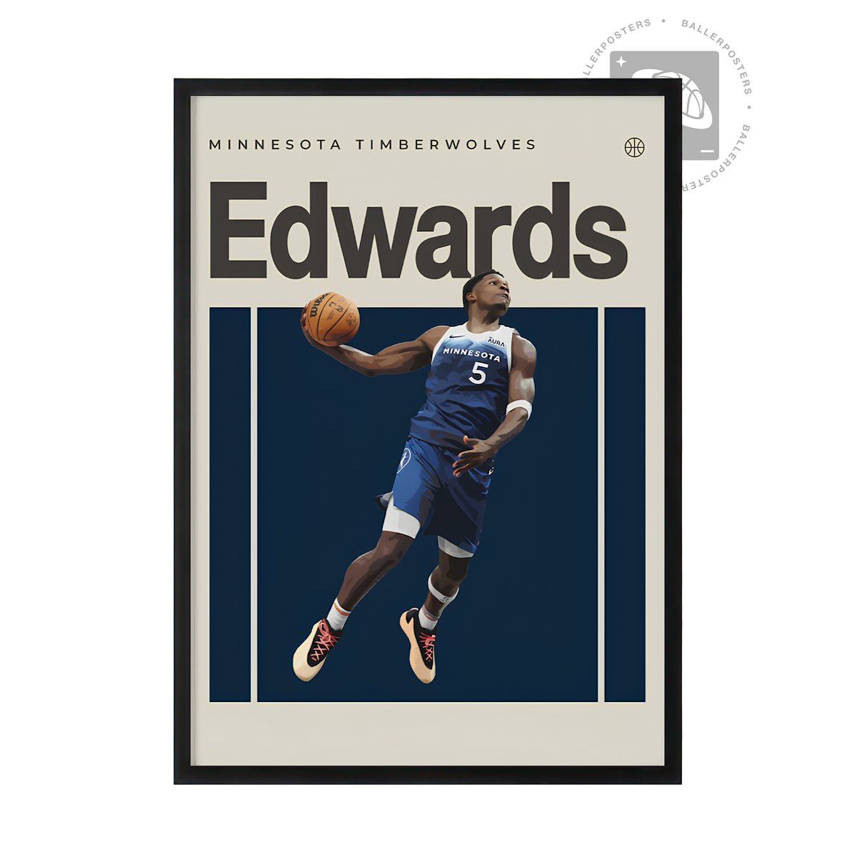 Anthony Edwards, Minnesota Timberwolves Poster