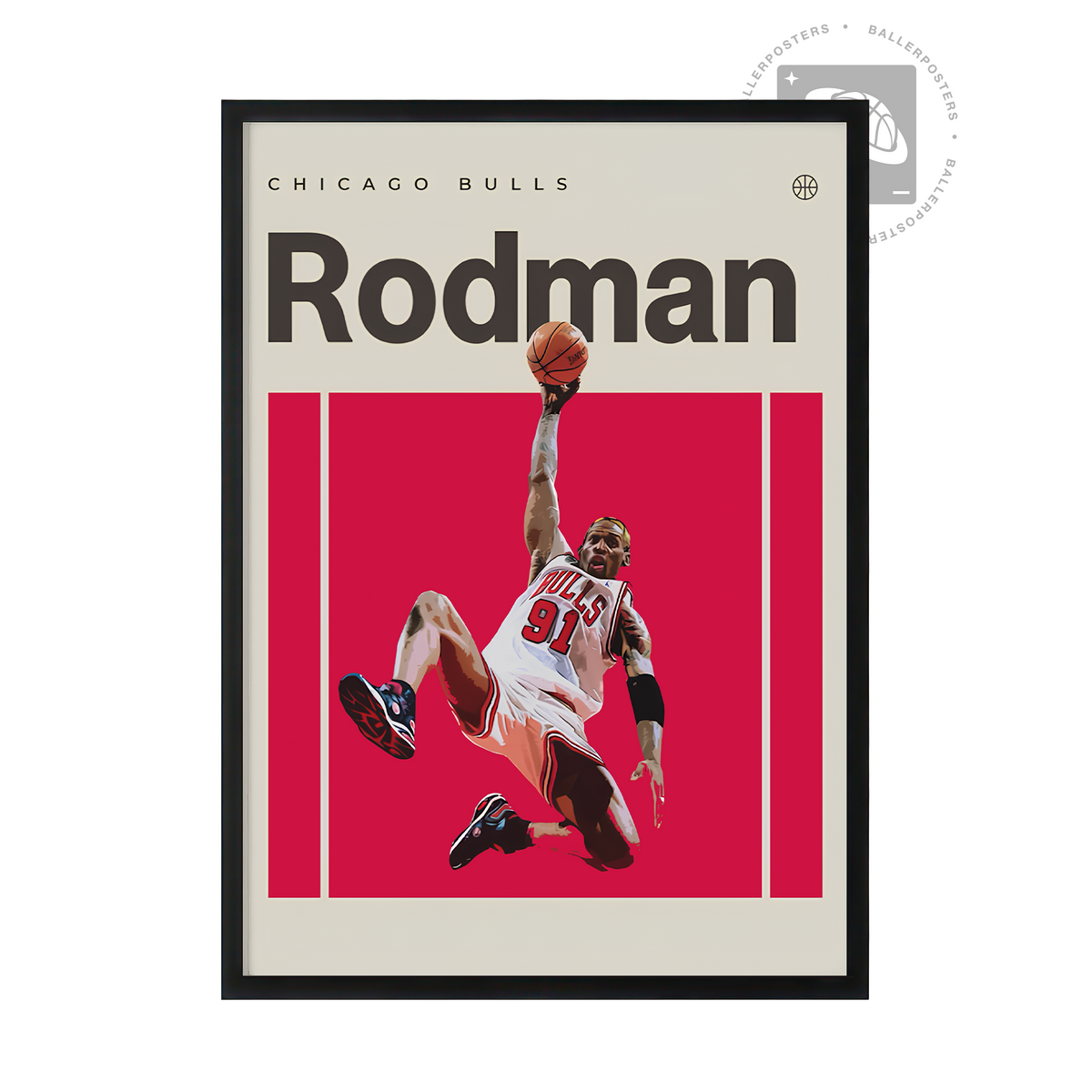 Dennis Rodman, Chicago Bulls Poster