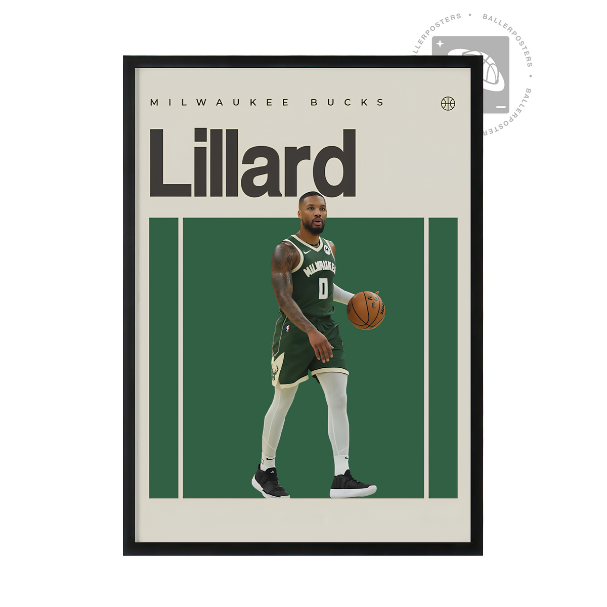 Damian Lillard, Milwaukee Bucks Poster