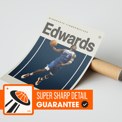 Anthony Edwards, Minnesota Timberwolves Poster