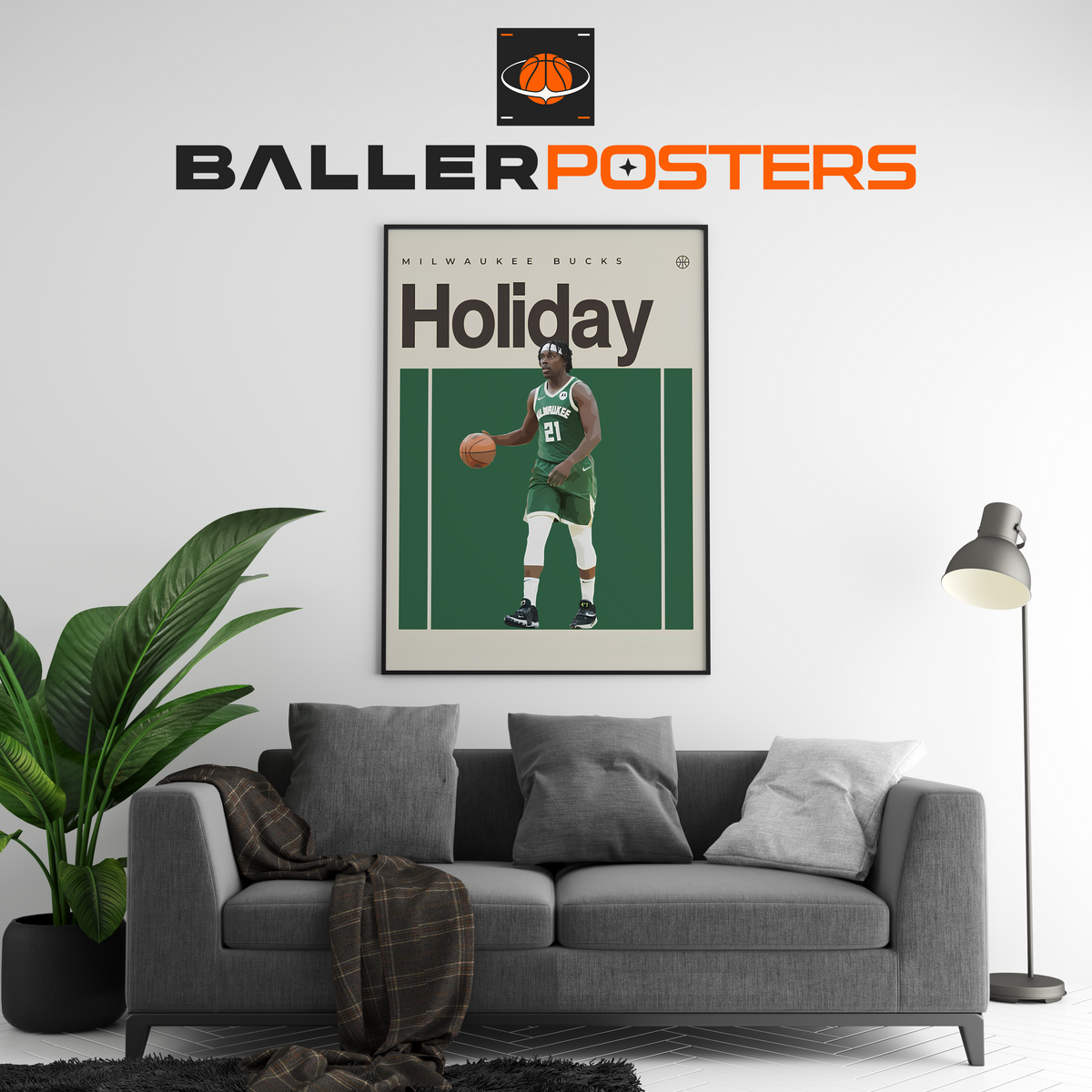 Jrue Holiday, Milwaukee Bucks Poster