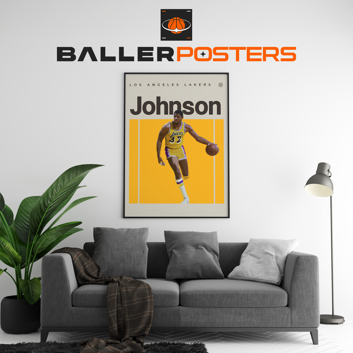 Magic Johnson, Los Angeles Lakers Poster